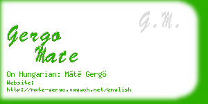gergo mate business card